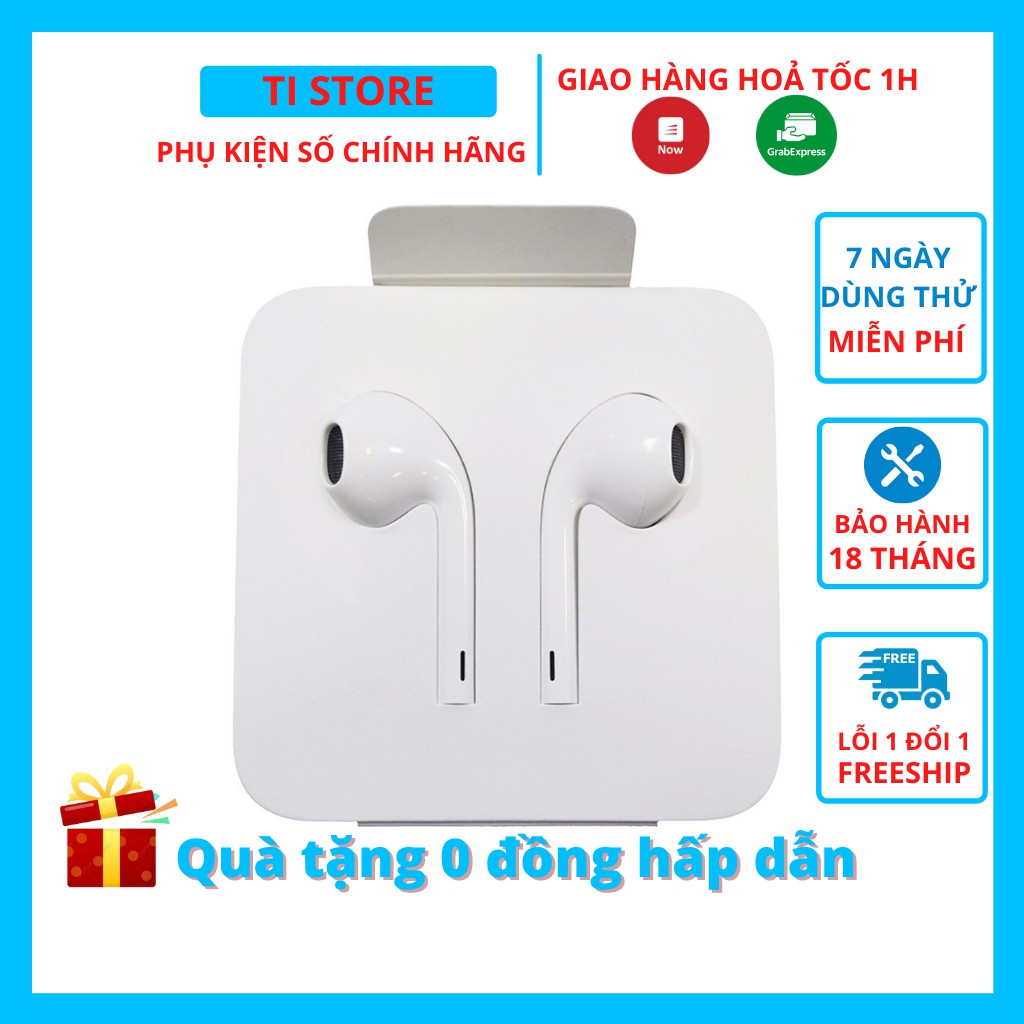 Tai nghe iphone chính hãng  7 8 Plus X chân dẹt lightning cho 7 8 plus X Xs Max 11 Pro Max