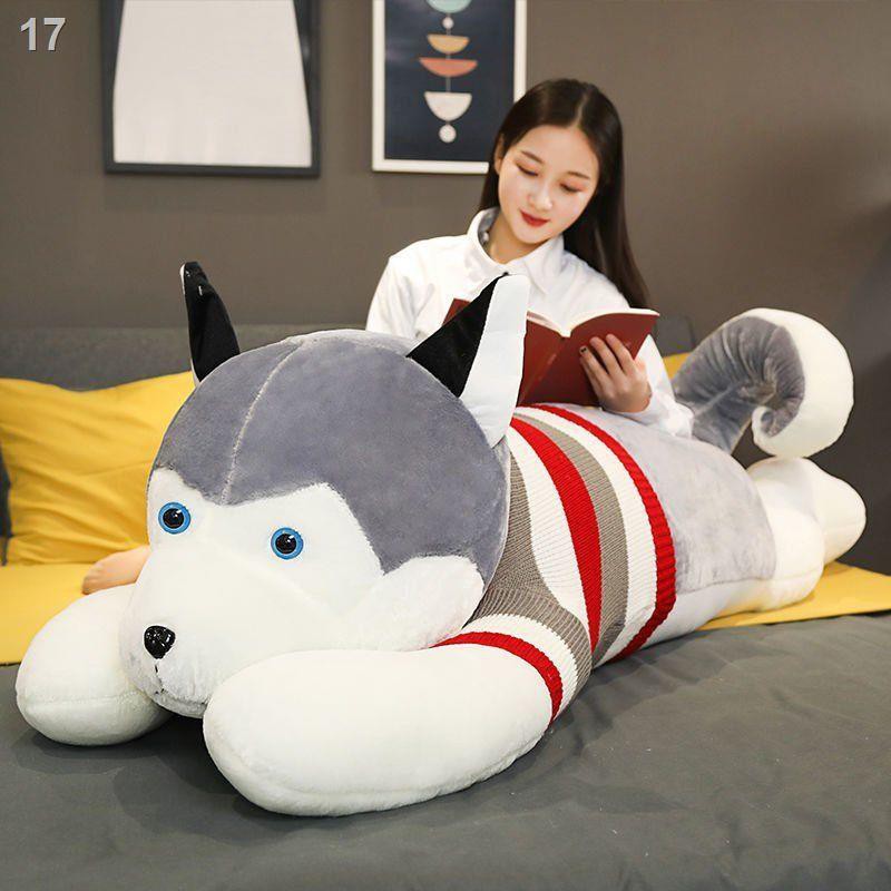 Búp bê Husky đồ chơi sang trọng chó con vải dễ thương gối ôm ngủ dài quà sinh nhật nữ