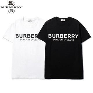 Áo Thun Cotton Tay Ngắn In Họa Tiết Burberry Thời Trang Cho Nam Và Nữ