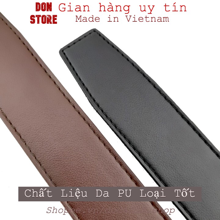 [HOT]Dây Lưng Nam Dây Trơn Da PU Cho Khóa Lăn ( Dây Không Mặt)
