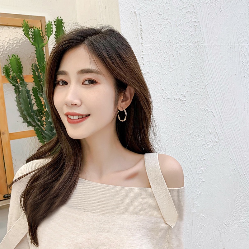 Khuyên Tai Kẹp Vành Đính Ngọc Trai Nhân Tạo Đơn Giản Cho Nữ