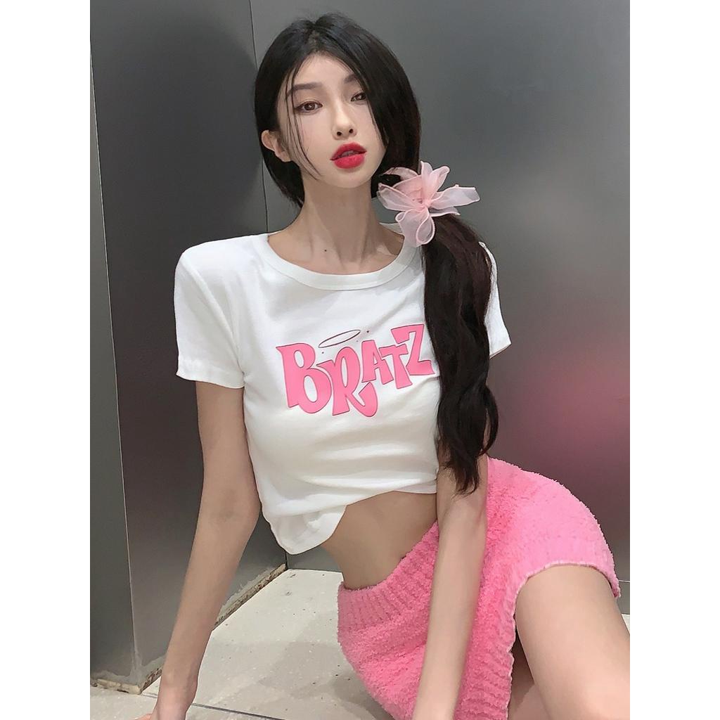 Áo Thun Dáng Ôm Cổ Tròn Ngắn Tay In Hình Thời Trang Cá Tính 61750