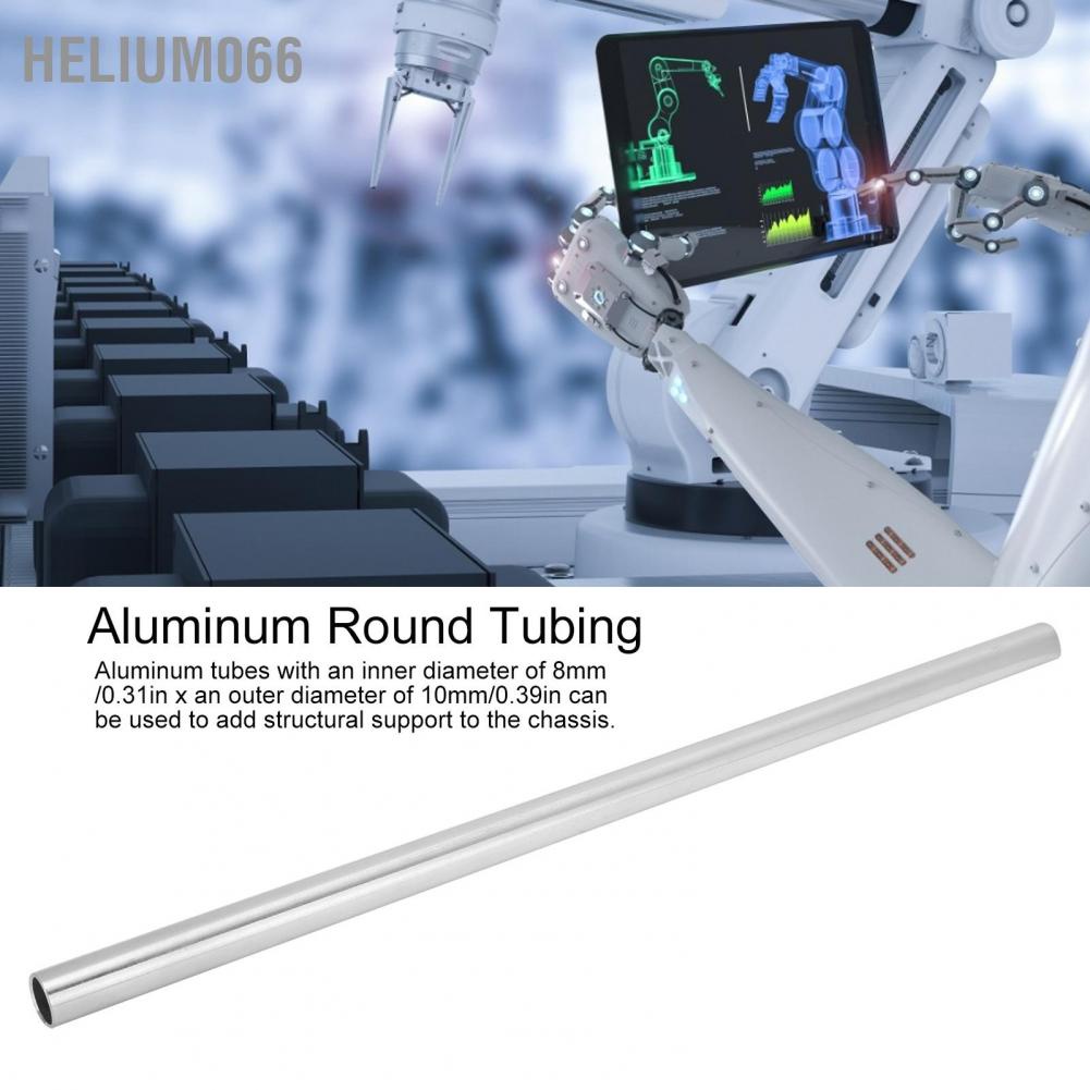 Helium066 300mm 610008100300 Aluminum Tube 10mmODx8mmID Industrial Rod for Robotics Field