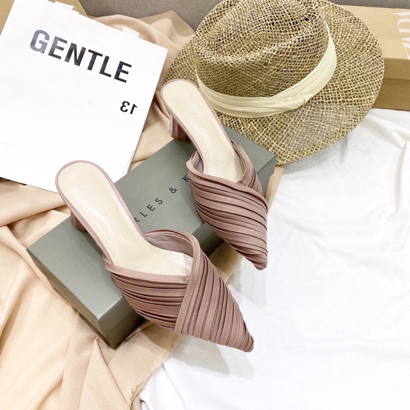 Guốc sục cnk vạt chéo gót tròn fullbox