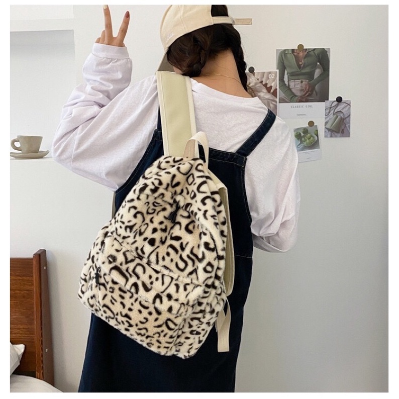 Balo đi học hoạ tiết da báo