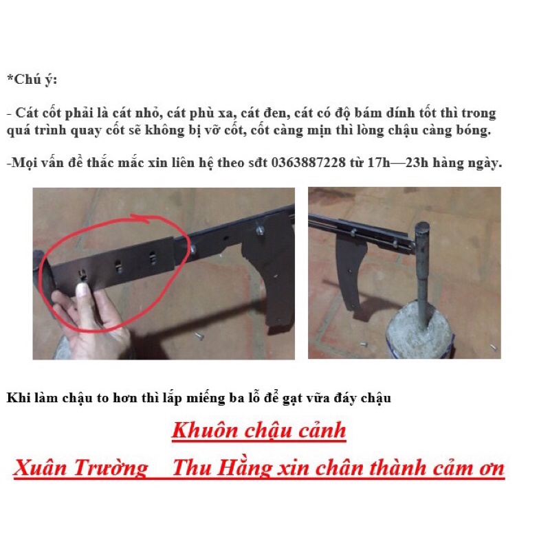 Khuôn quay chậu xi măng : 60cm-80 cm , chậu cao 36 ,đôn cao 16cm