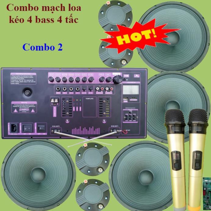 Mạch loa kéo Reverb chống hú bass đôi 40 2 cặp