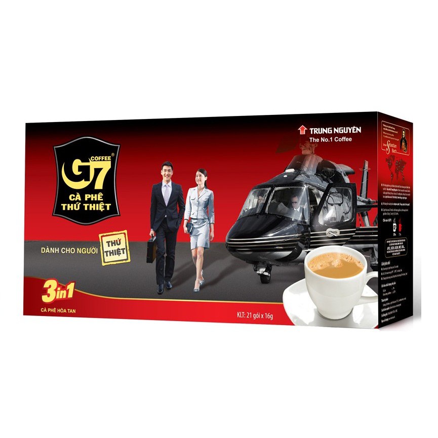 [ Trung Nguyên Legend Official ] Cà Phê Sữa Hòa Tan Trung Nguyên Legend G7 3in1 (Hộp 21 gói)