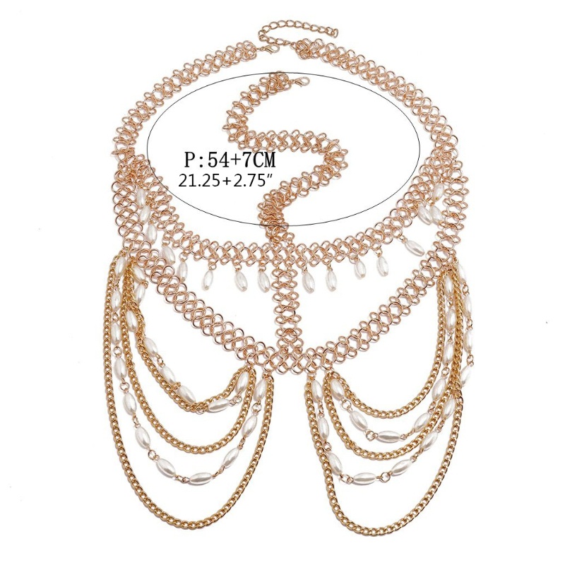 Băng Đô Dây Xích Đính Ngọc Trai Giả Dùng Hóa Trang Múa Bụng Cho Nữ