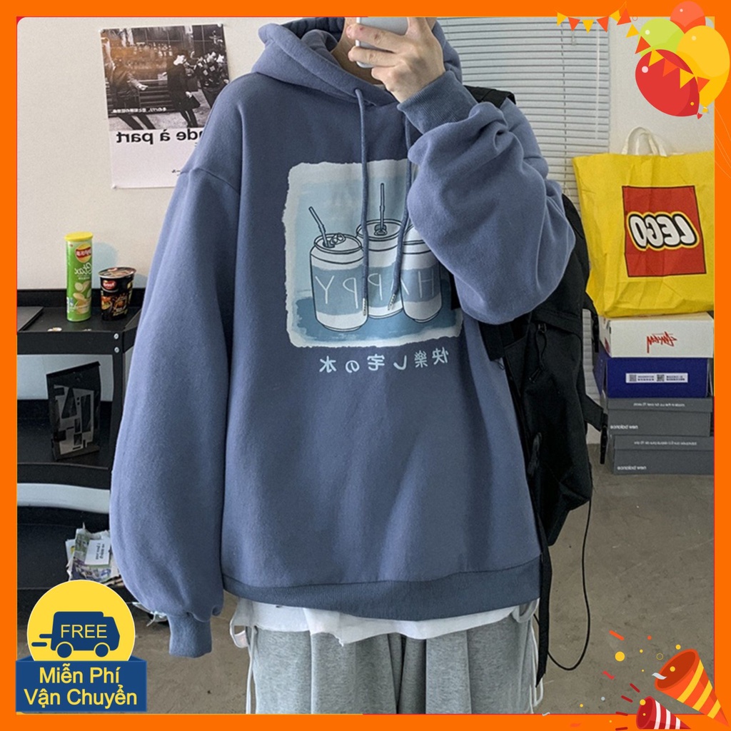 Áo sweater nam nữ form rộng Unisex Happy Teenxx8, Áo hoodie nỉ phong cách oversize