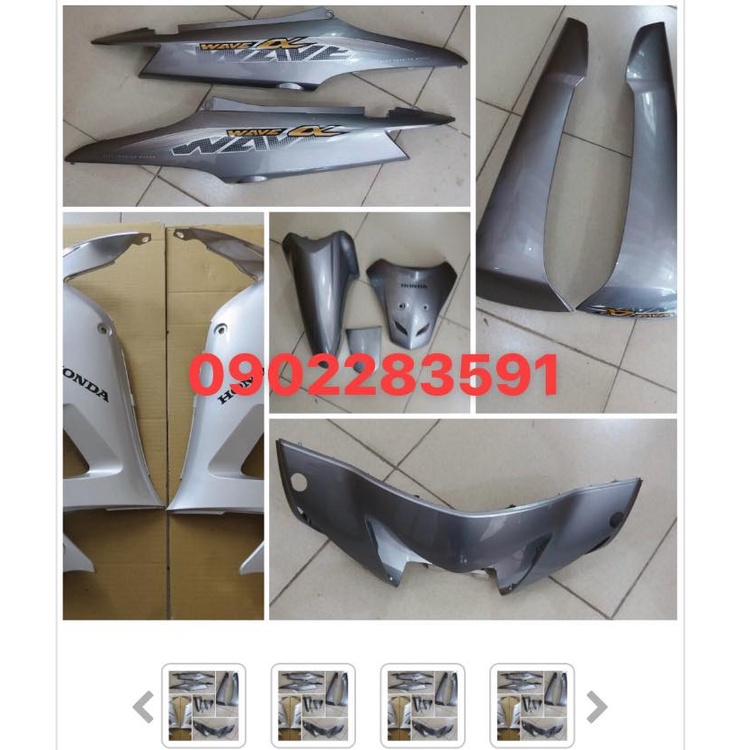 BỘ NHỰA WAVE A 100 CC MÀU GHI XÁM
