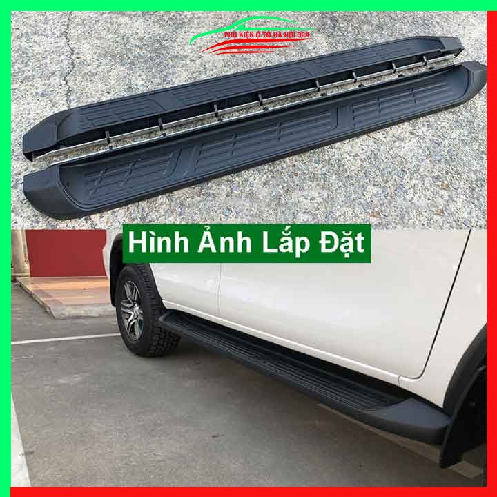 Bậc bệ lên xuống Fortuner 2017-2021 bệ dẫm, bệ bước chân chuẩn theo xe