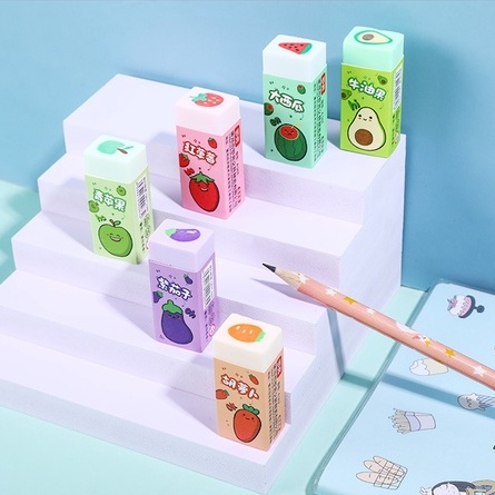 Tẩy Sassafras Hoạt Hình Sáng tạo Trái cây Nhỏ Nhiều Mẫu Dễ Thương