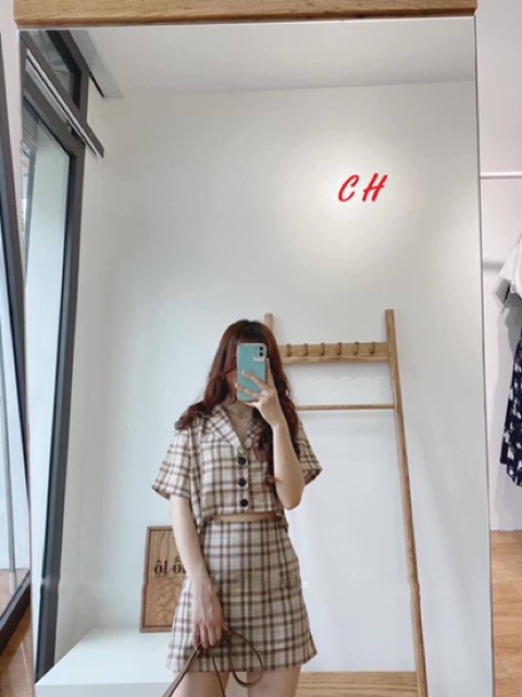 Sét váy kẻ vec CH12