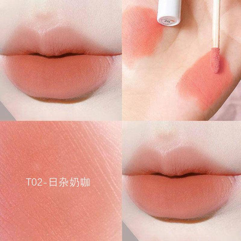 Mờ / matte Son Môi Dạng Lỏng Chống Thấm Nước Không Phai Màu Không Dính Ly Cốc