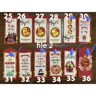 Combo 90 Bao Lì Xì Tết 2020 Đủ Mẫu