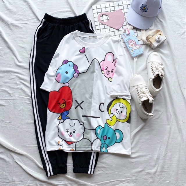 Áo Thun Unisex 3D Hoạ Tiết BTS Ảnh Thật