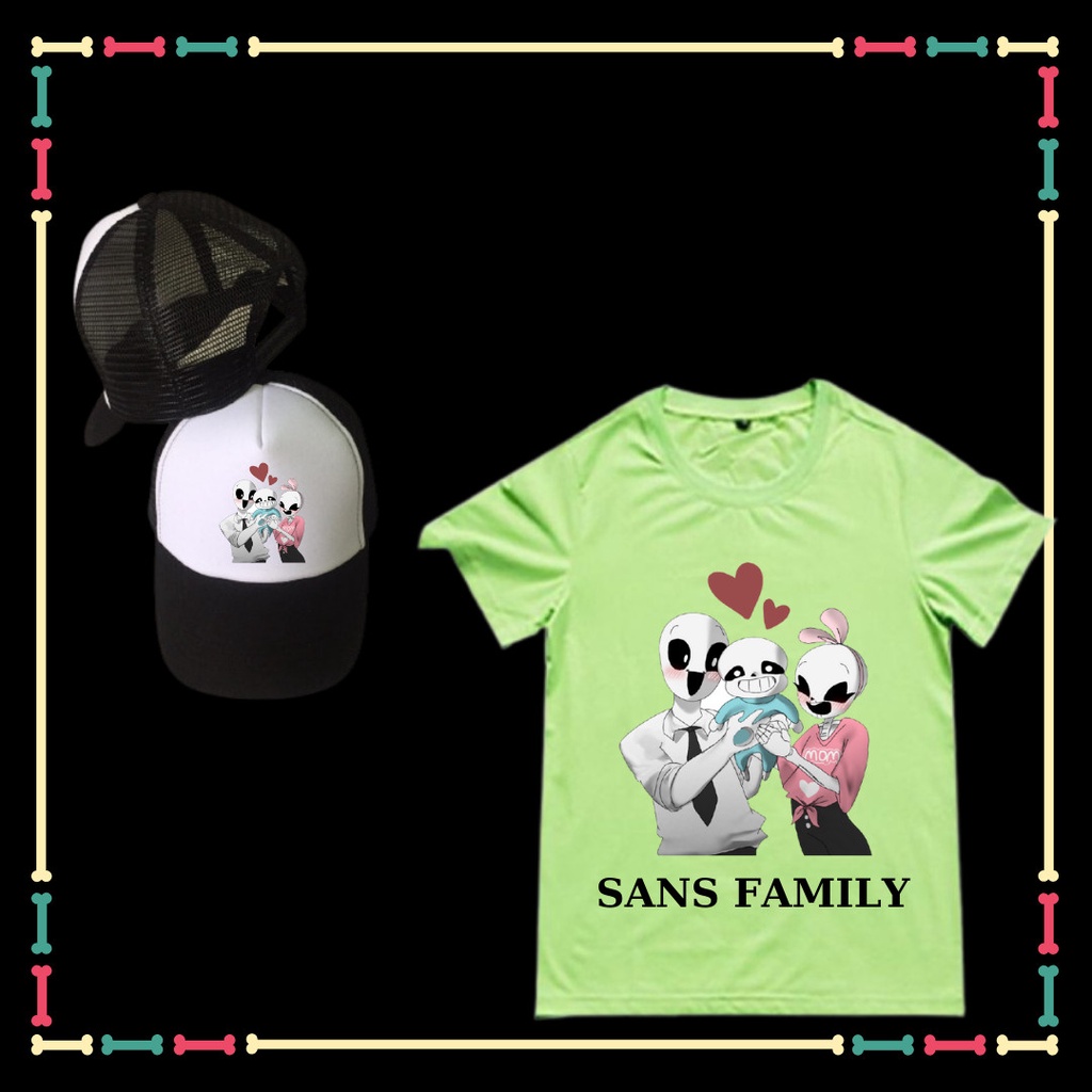 COMBO ÁO + NÓN IN HÌNH SANS FAMILY- BIỆT ĐỘI GANGSTER CHO BÉ TRAI, BÉ GÁI
