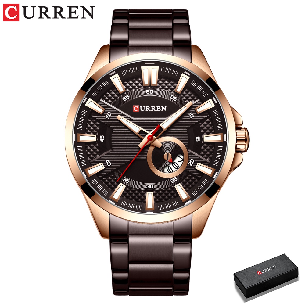 Đồng hồ nam CURREN 8372C Quartz thép không gỉ thời trang công sở sang trọng