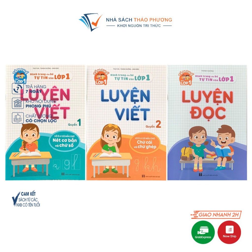 Sách - Luyện đọc, Luyện viết (Trọn bộ 3 quyển) hành trang cho bé vào lớp 1