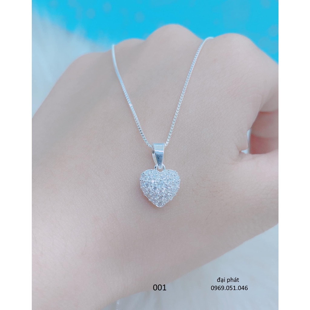 Dây chuyền nữ, bạc 925 sáng đẹp đính đá lấp lánh - vàng bạc đại phát