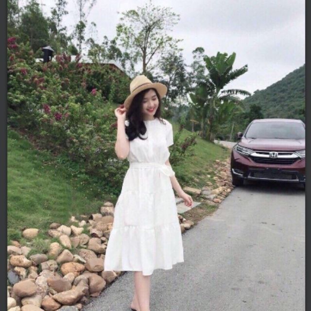 Váy đũi suông 3 tầng