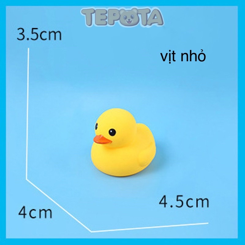 Set Đàn Vịt Vàng Đồ Chơi Nhà Tắm Tepota Thả Bồn Có Âm Thanh Bóp Kêu Chíp Dành Cho Bé VV02