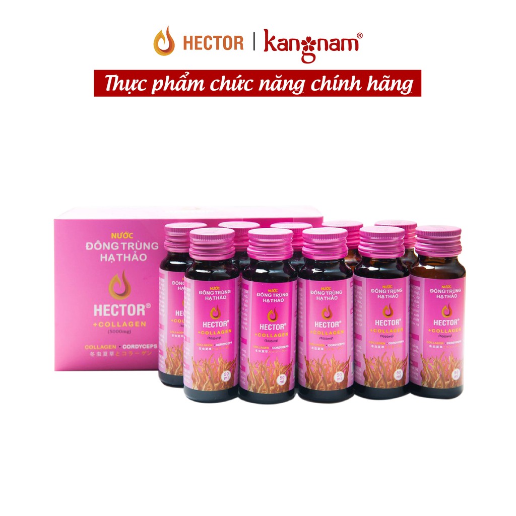 Nước Đông Trùng Hạ Thảo Kết Hợp Collagen Hector 10 Chai