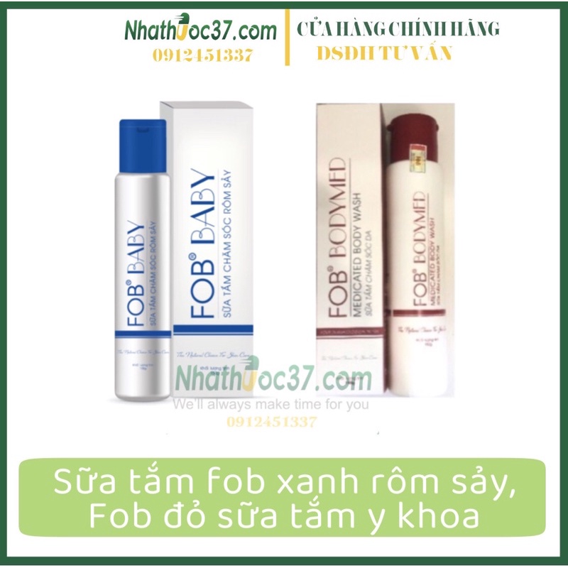 Sữa tắm FOB cho bé, sữa tắm rôm sảy mẩn ngứa, Sữa tắm y khoa FOB