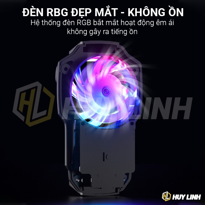 Quạt tản nhiệt cho điện thoai Memo FL05 LED RGB - Pin 700mAh tặng kèm găng tay cảm ứng