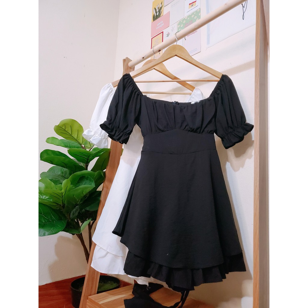 Jum váy dáng xoè hai tầng thắt eo | BigBuy360 - bigbuy360.vn