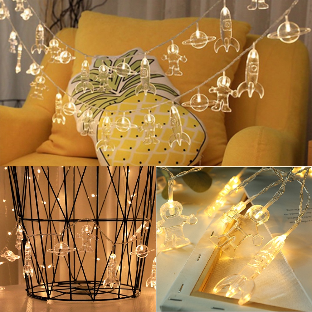 1 đèn LED hình phi hành gia hoạt hình trang trí phòng