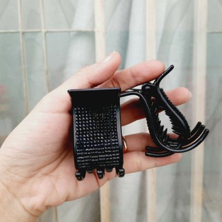 Kẹp tóc 5 răng đính xoàn màu đen