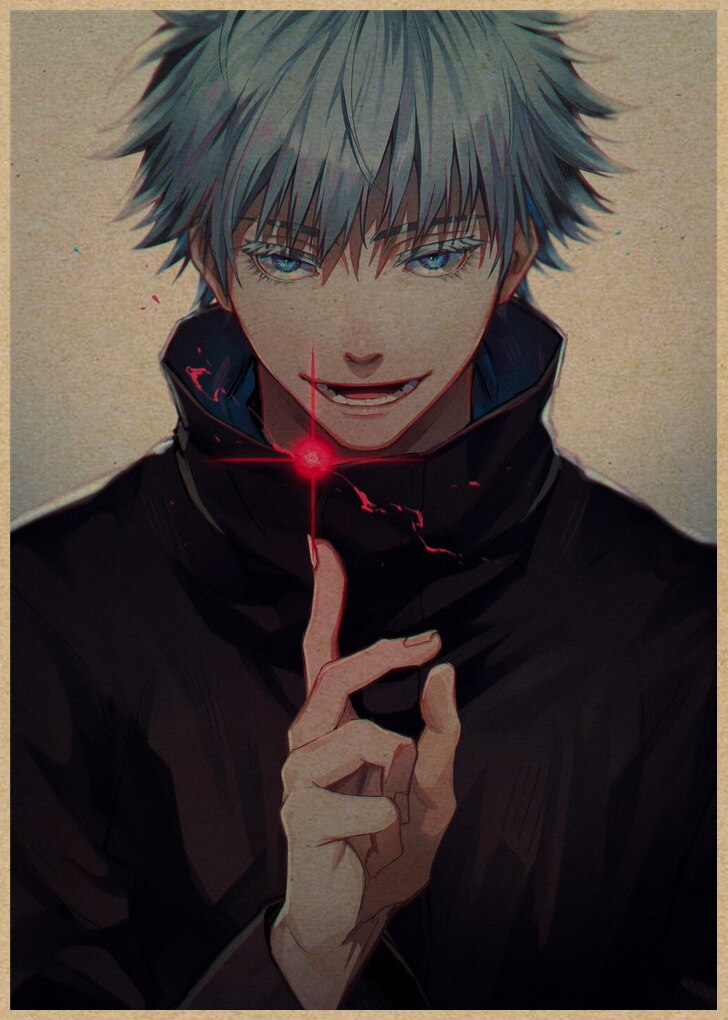 Poster Anime Jujutsu Kaisen phong cách cổ điển