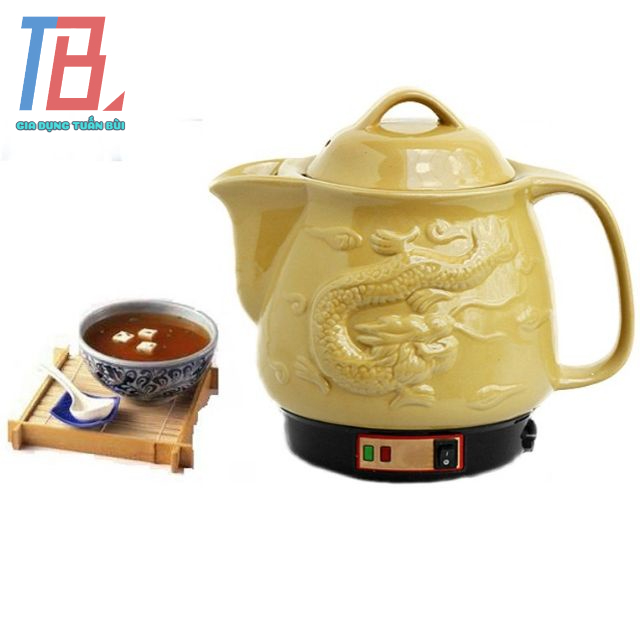 Ấm sắc thuốc tự động hình rồng 3 lít công suất 300w gốm sứ cao cấp