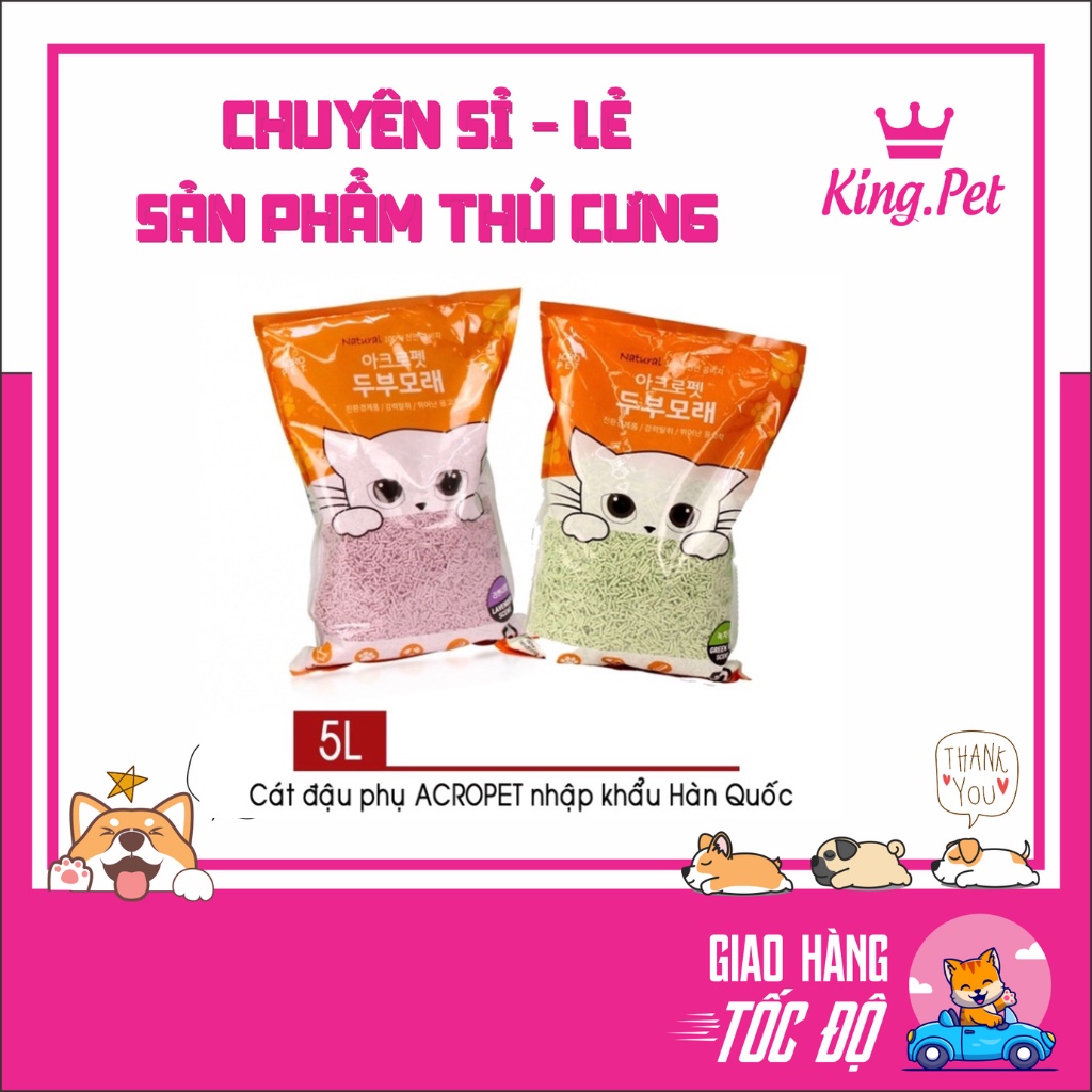 Cát tofu Acropet Hàn quốc gói 5l