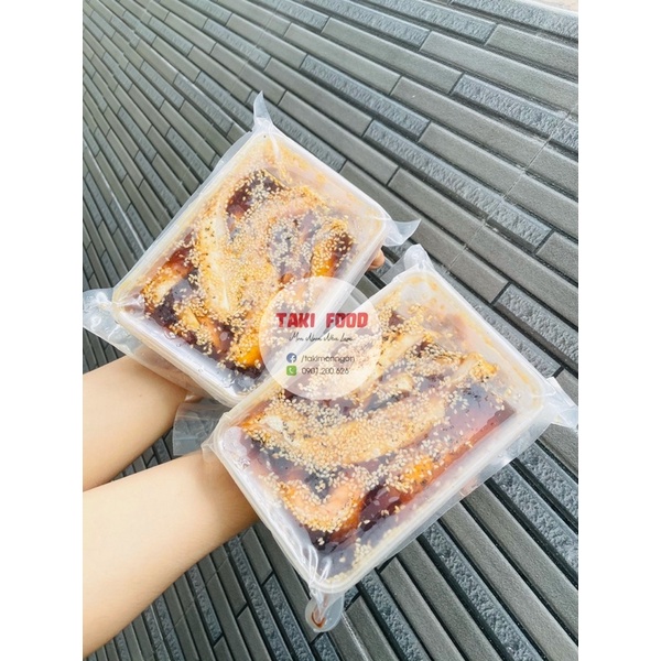 LƯỜN CÁ HỒI ƯỚP SỐT KABAYAKI {Takifood-550gr}