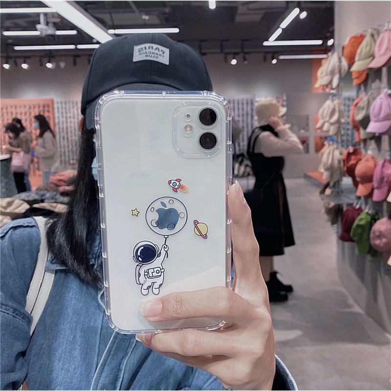 Ốp điện thoại mềm hình phi hành gia mini thích hợp cho iPhone 13/ 12 pro max 8plus xsmax 11 7plus X/ XR/ 13Pro/ 12mini