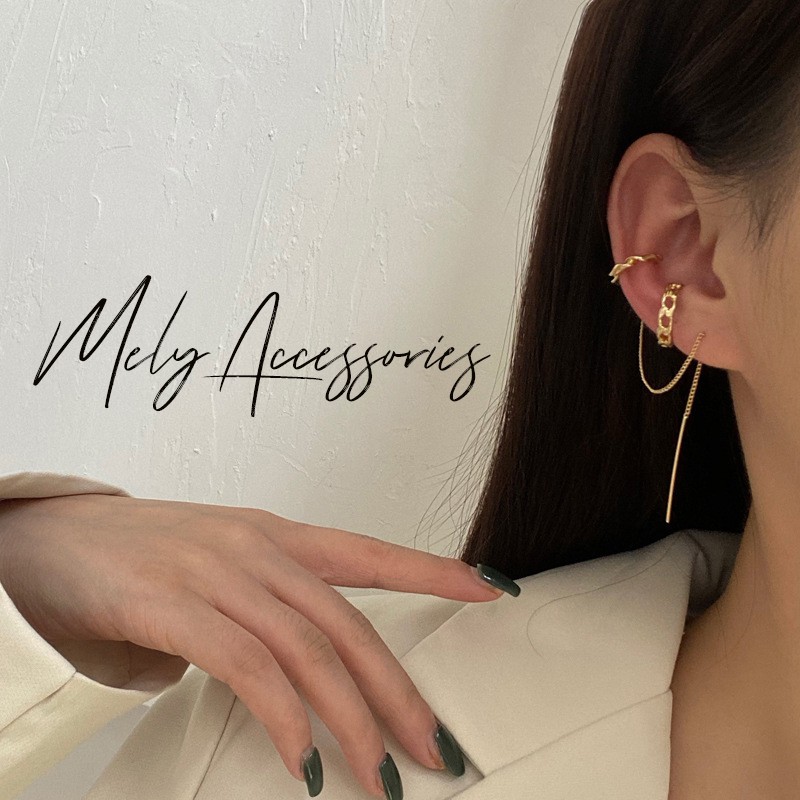 Bông tai kẹp vành tai cá tính unisex trẻ trung hiện đại - Mely A1378