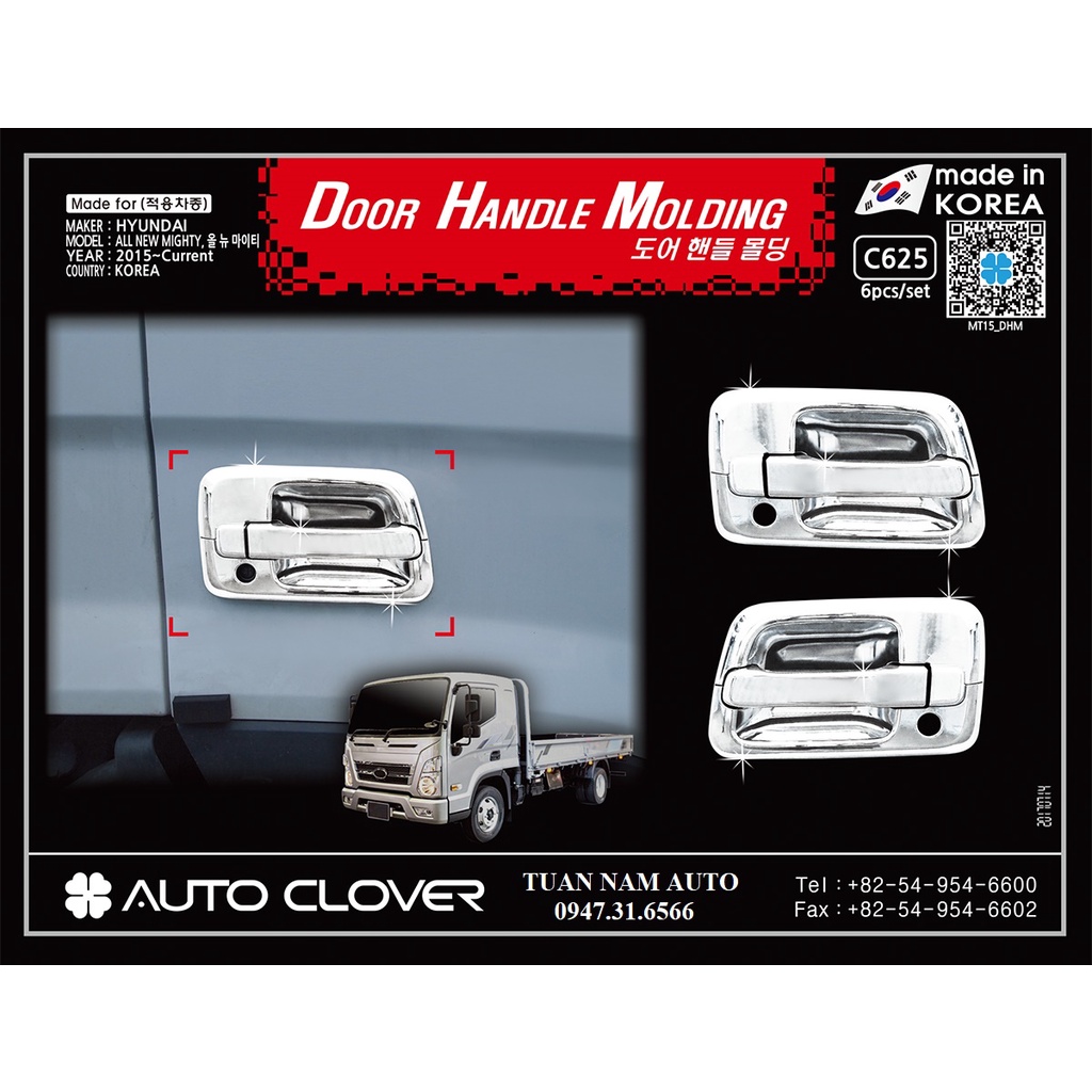 Ốp Trang Trí Tay Mở Cửa Ngoài EX8 Mạ Xi Inox - HÀNG CAM KẾT CHÍNH HÃNG TỪ KOREA AUTOCLOVER