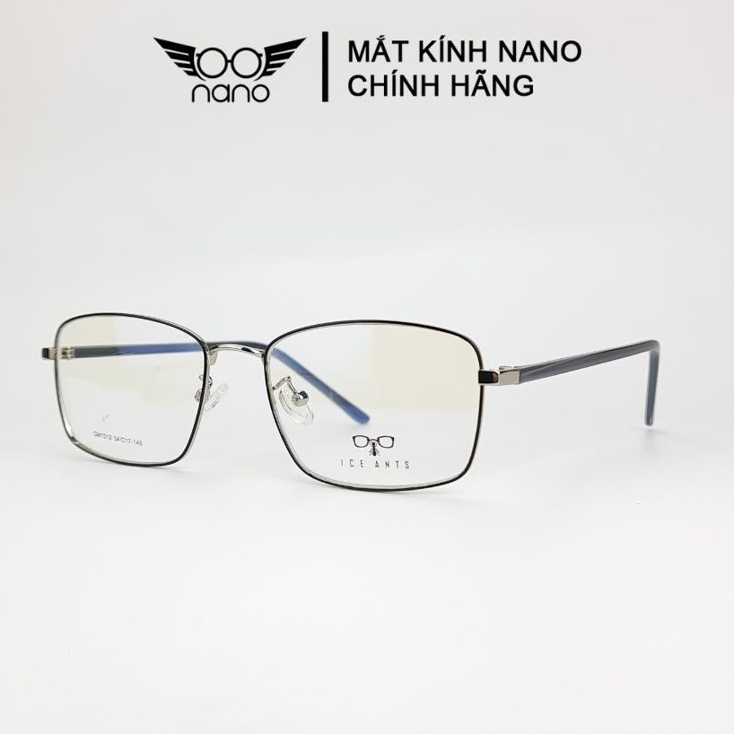 Gọng kính cận nữ nam, kính gọng vuông kim loại NANO GM1012 bền bĩ chống tia UV cực tốt thời trang Hàn Quốc