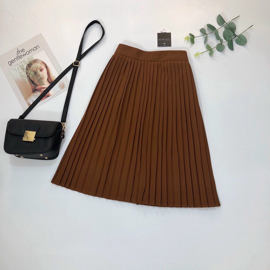 Chân váy xếp ly, dập ly dáng dài dưới gối cao cấp công sở nữ váy ly nhỏ thiết kế MQ BOUTIQUE