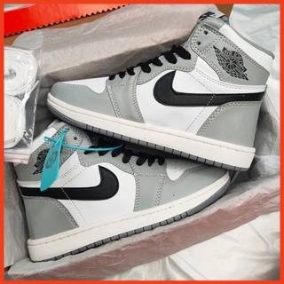Giày Jordan Cổ Cao Nam Nữ, Giày JD1 Jordan Xám Đen Thời Trang Nam Nữ