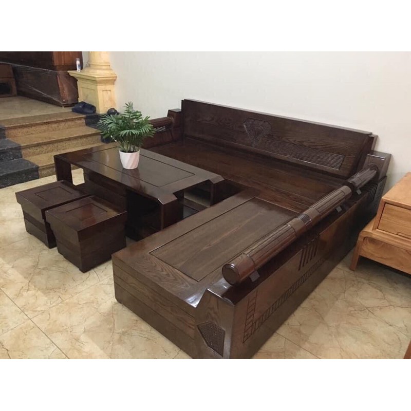 Sofa Gỗ góc kim cương / Lh : 0964212203