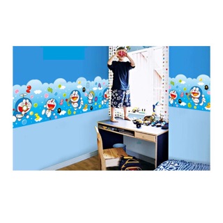 Decal dán tường chân tường doremon