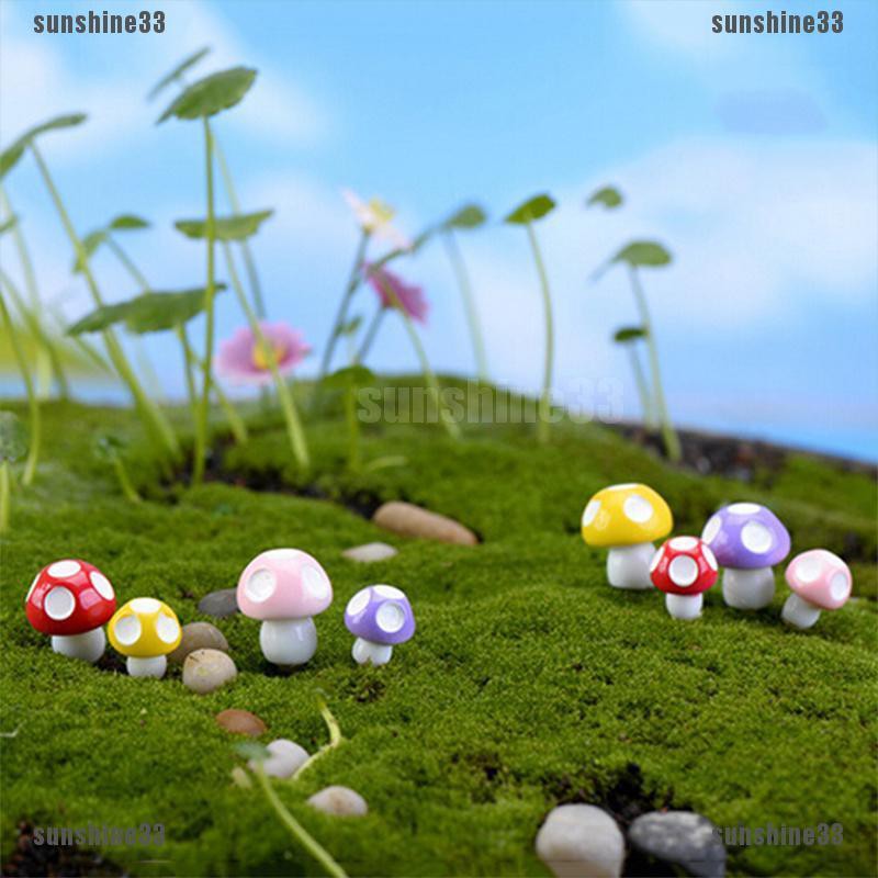 Set 10 / 20 Nấm Mini Dễ Thương Dùng Để Trang Trí Vườn Cây