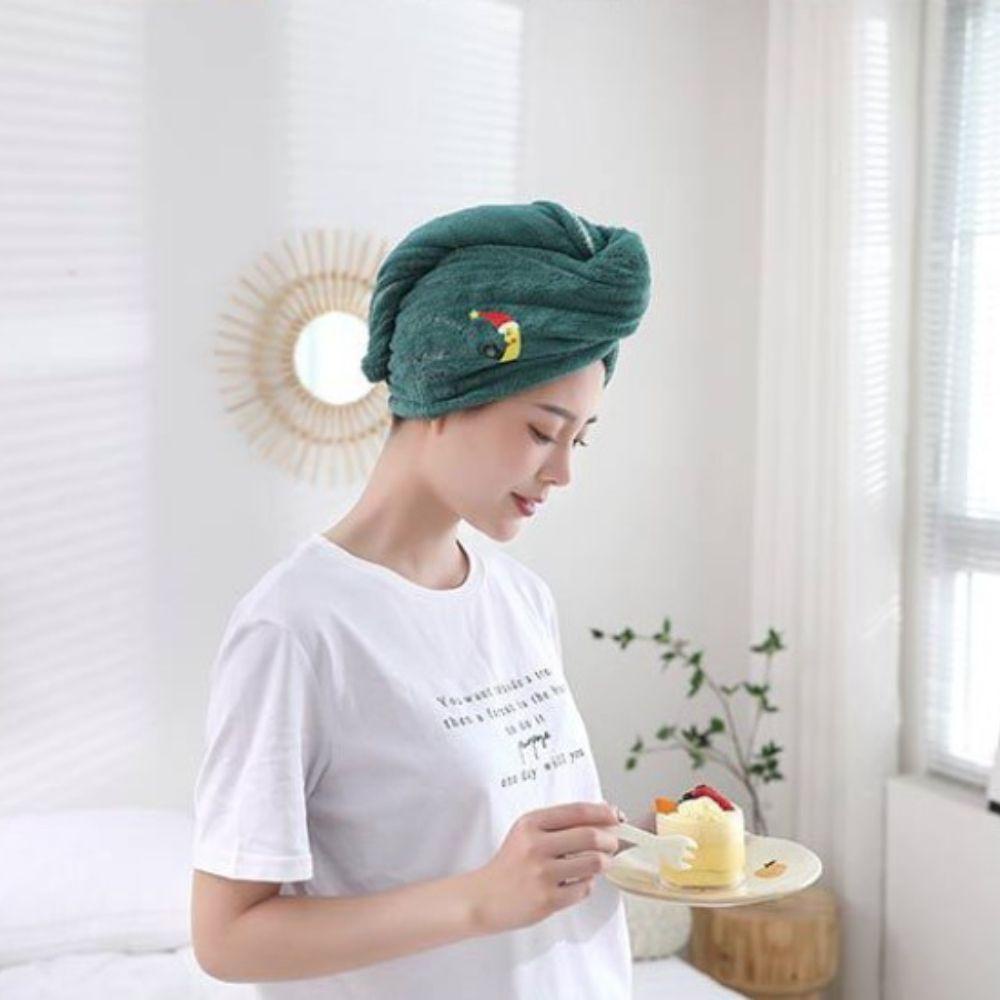 Epoch Mũ Tắm Trùm Đầu Thấm Hút Nước Nhanh Khô In Họa Tiết Mặt Trăng Dành Cho Nữ