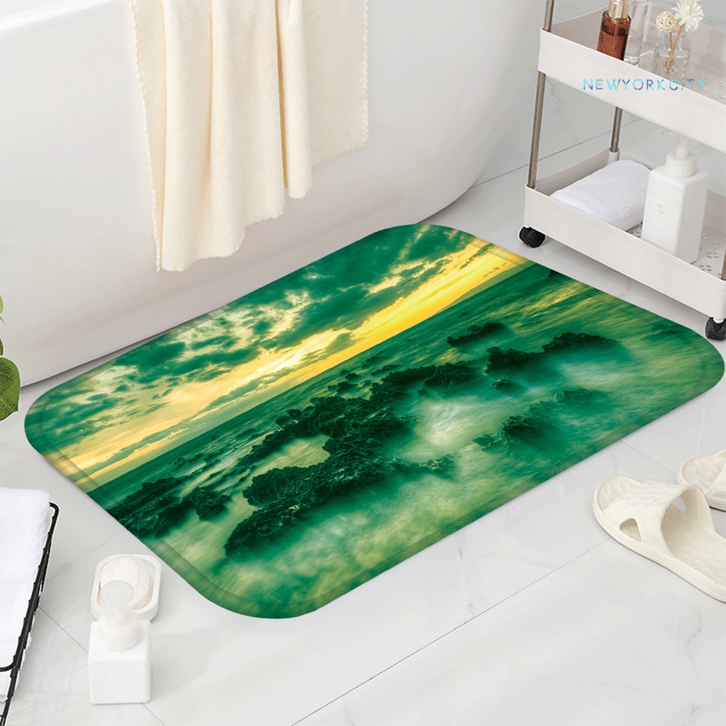 Thảm lót sàn Chống Trượt Chống Ẩm Họa Tiết Phong Cảnh