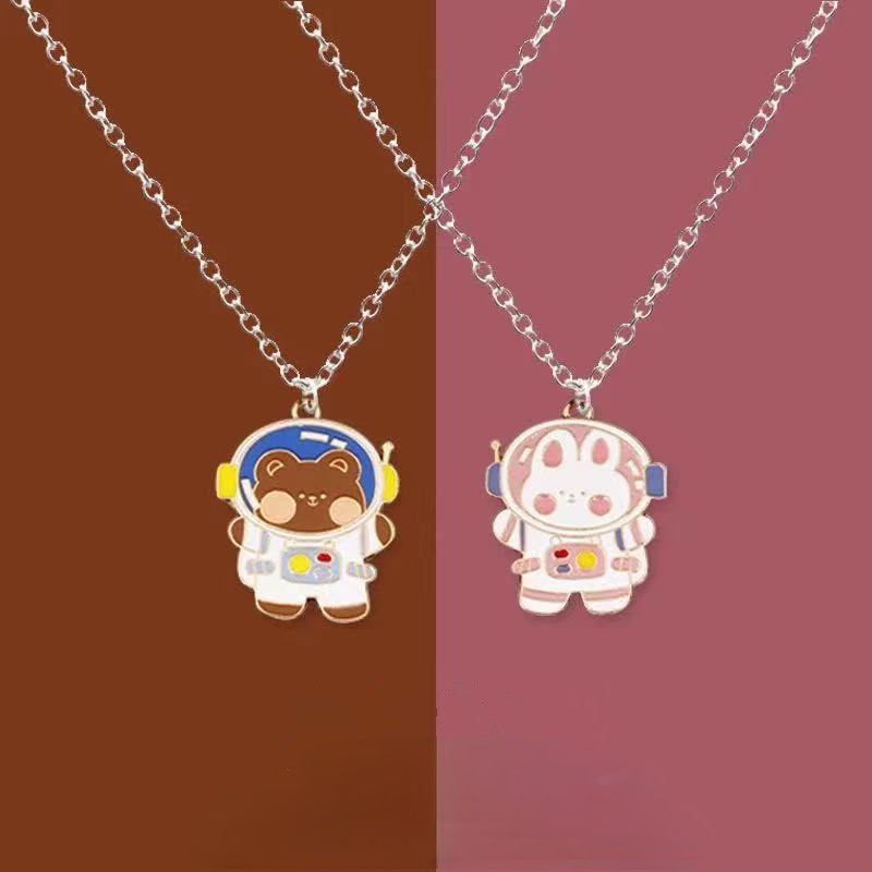 Vòng cổ Mặt Hình Gấu Phi Hành Gia Mặt Cười Ngôi Sao Ma Quỷ Hoạt Hình Ngọt Ngào