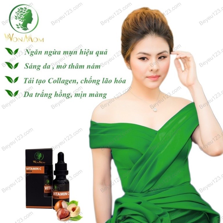 COMBO giảm thâm dưỡng da trắng mịn Wonmom (1 Kem nghệ tươi + 1 Serum Vitamin C)